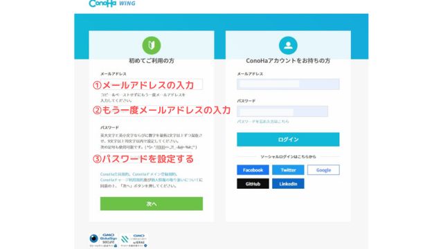 ConoHaアカウントの作成